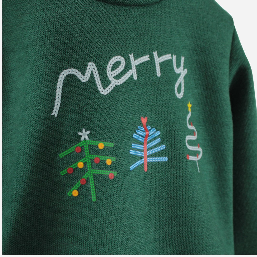 Completo natalizio per neonato con pullover e pantalone tartan Klaiadì KD12285