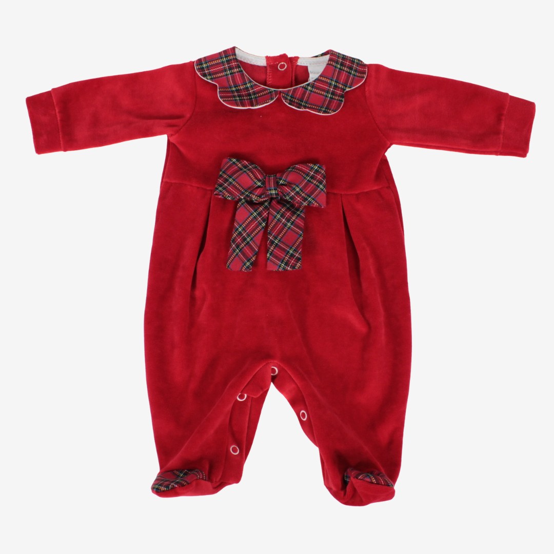 Tutina natalizia in ciniglia per neonata Klaiadì KD108TCN