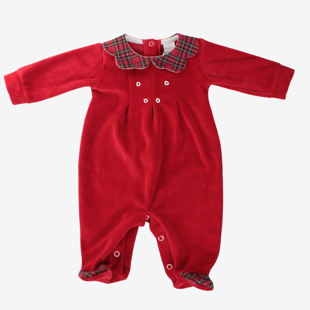 Tutina natalizia in ciniglia per neonata Klaiadì K107TCN