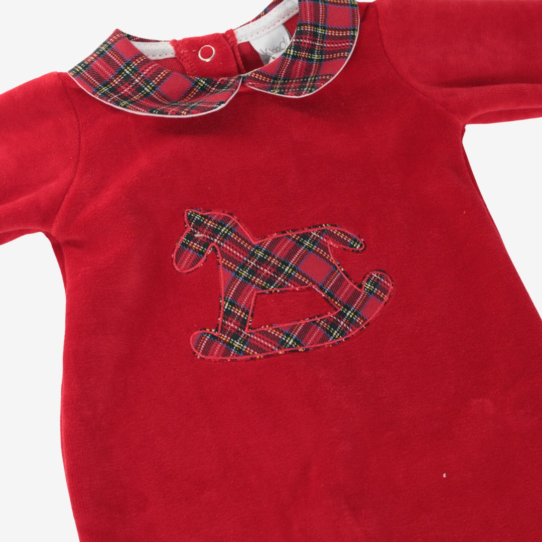 Tutina natalizia per neonato in ciniglia Klaiadì K116TCN