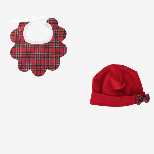 Set natalizio per neonata cappello e bavetta Klaiadì K107BCN