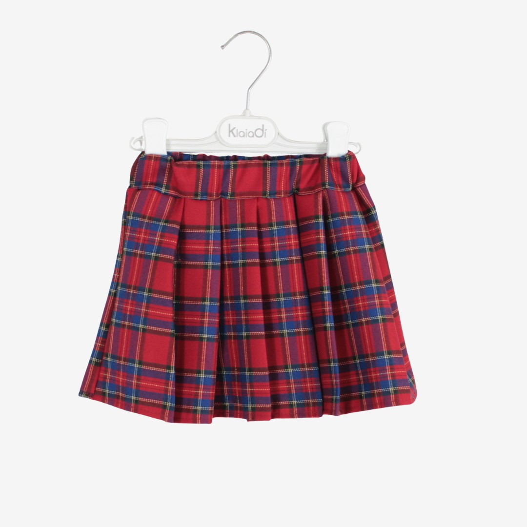 Gonna natalizia fantasia tartan per bambina Klaiadì KD21993