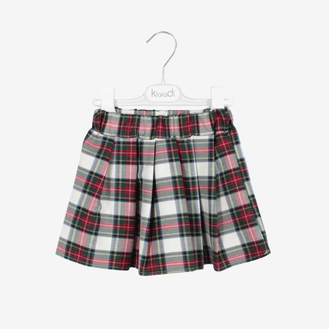 Gonna natalizia fantasia tartan per ragazza Klaiadì KD32017