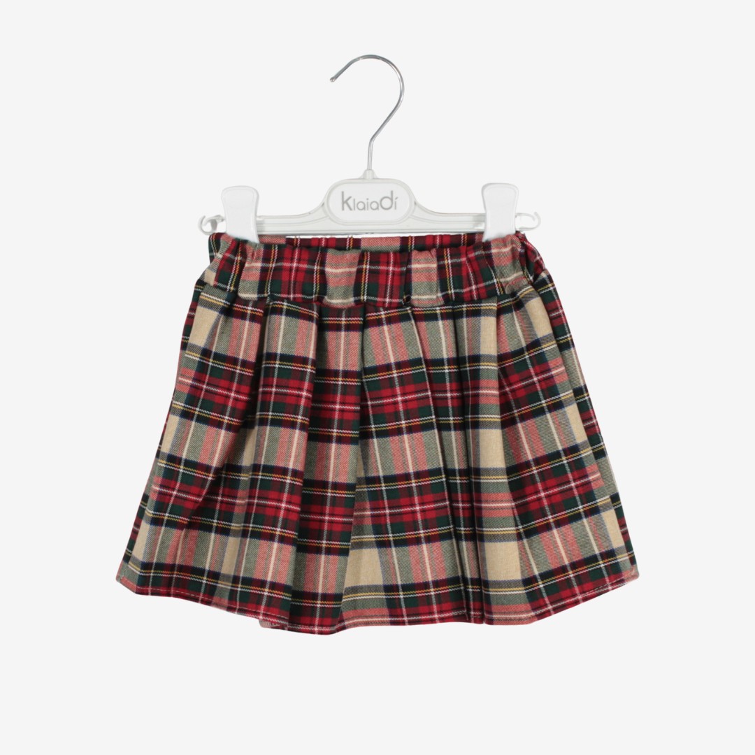 Gonna natalizia fantasia tartan per ragazza Klaiadì KD32017