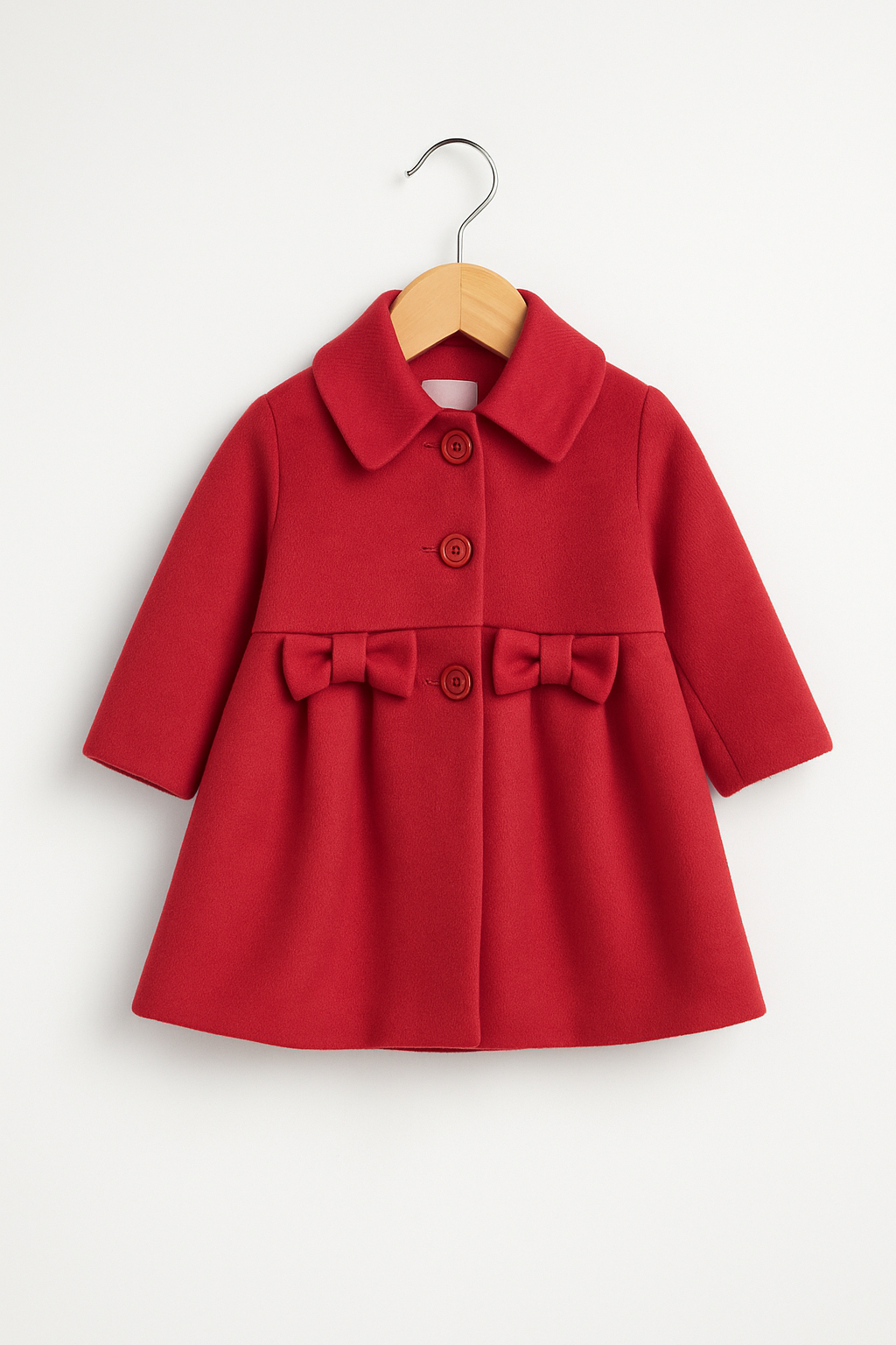 Cappottino neonata per le feste natalizie in panno Klaiadì KD2573