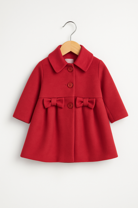 Cappottino neonata per le feste natalizie in panno Klaiadì KD2573