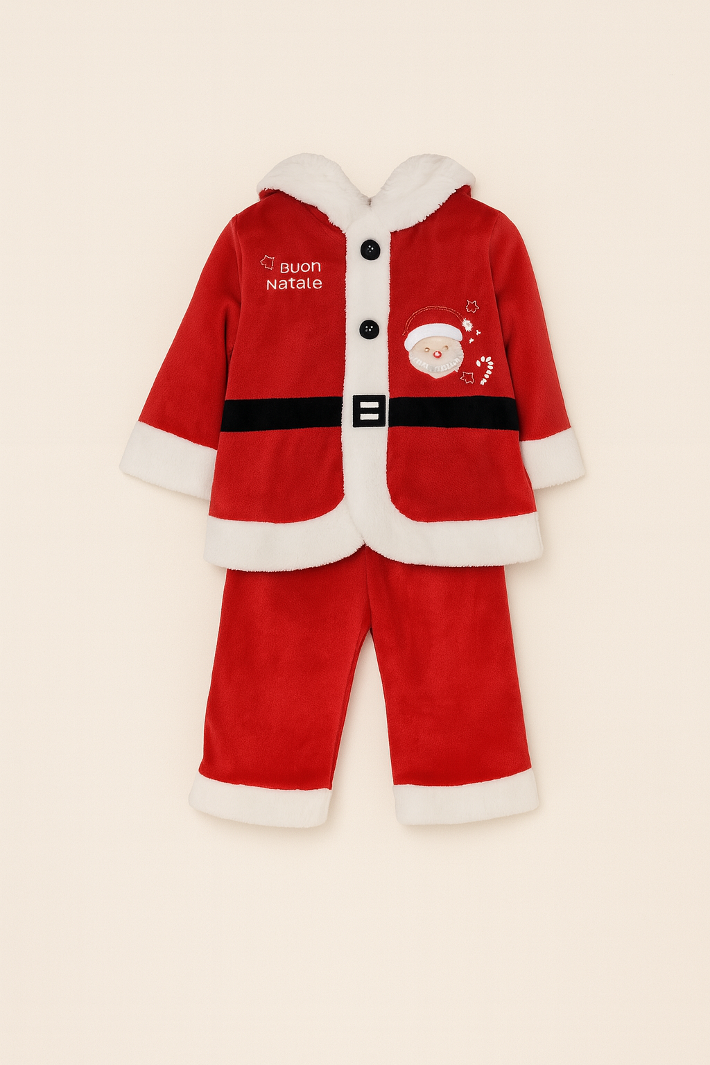 Completo natalizio in ciniglia babbo natale Sommaruga S113/1