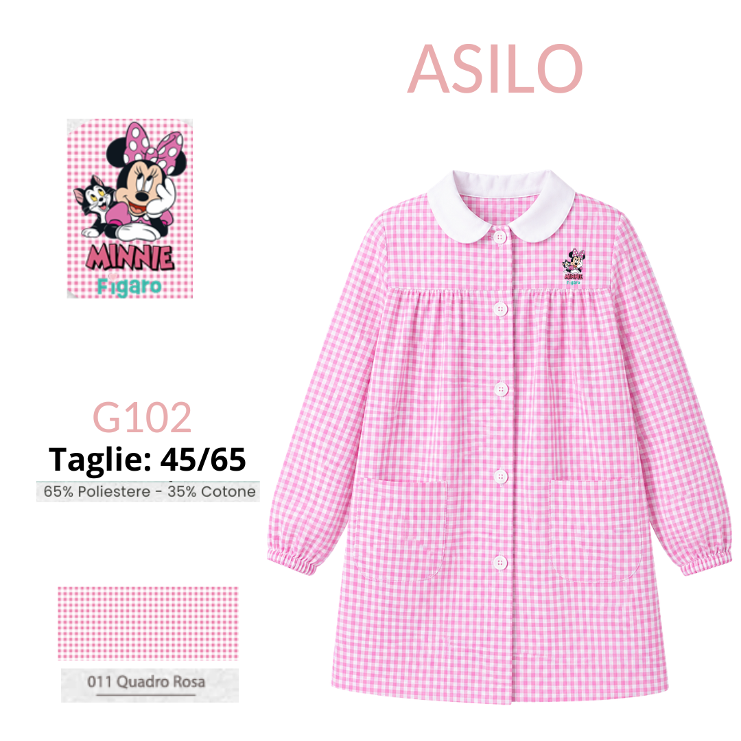 Grembiule asilo femmina Minnie G102 QR B