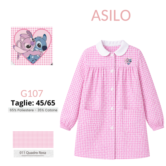 Grembiule Lilo e Stitch asilo femmina G107 QR B