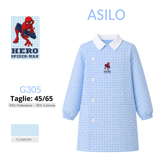 Grembiule Spiderman asilo maschio G304 QC
