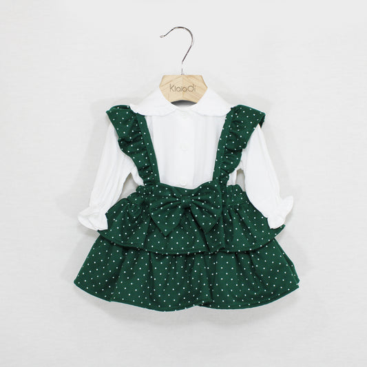 Vestito natalizio per neonata con fiocco Klaiadì KD24107