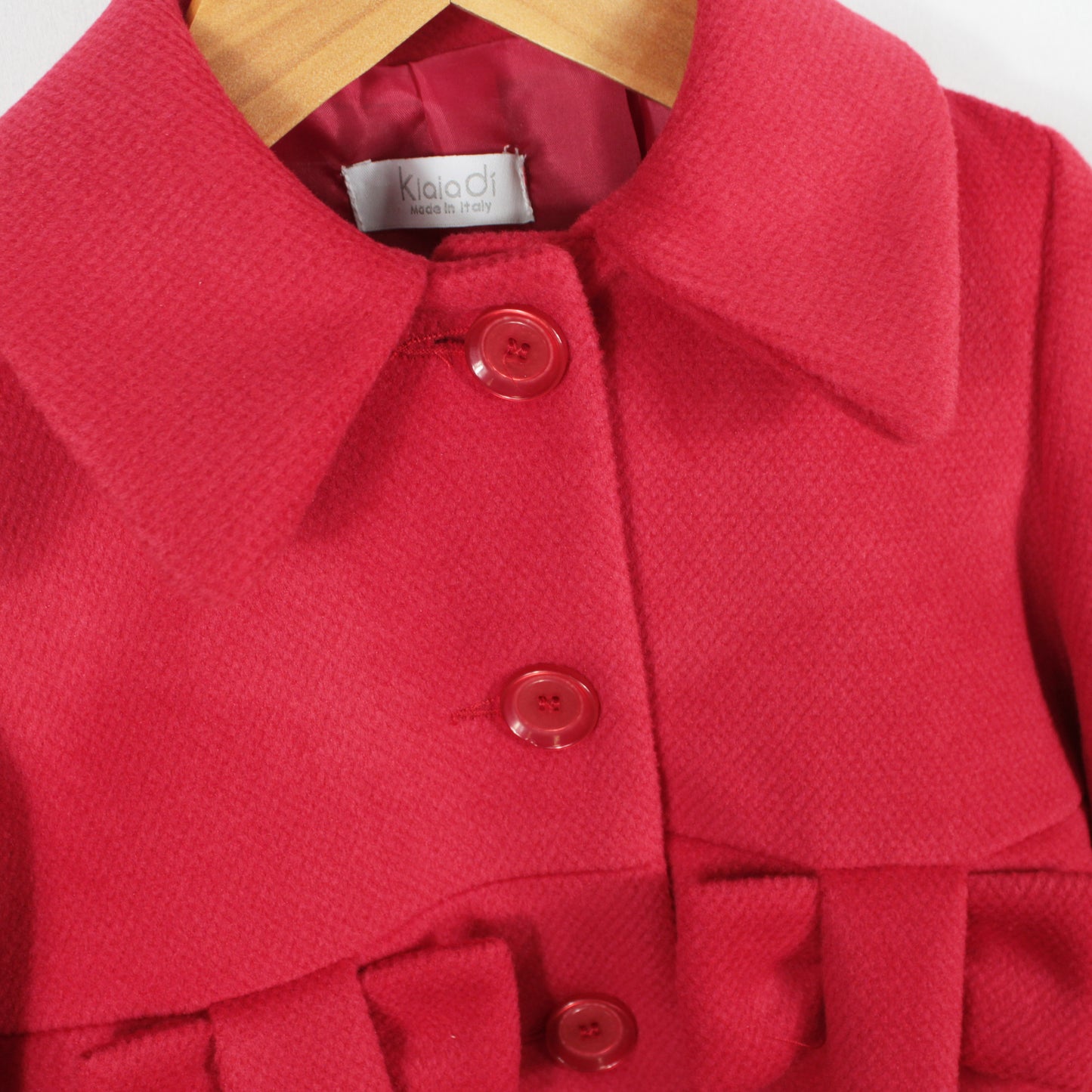 Cappottino neonata per le feste natalizie in panno Klaiadì KD2573