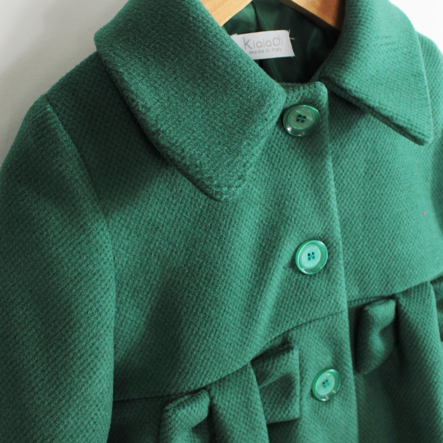 Cappottino neonata per le feste natalizie in panno Klaiadì KD2573