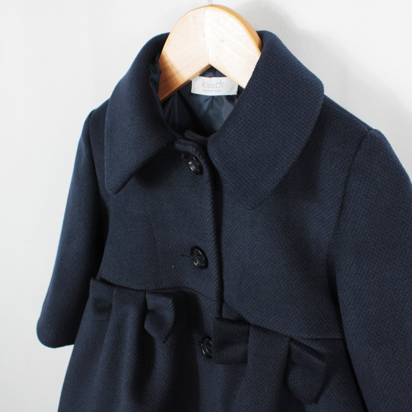 Cappottino neonata per le feste natalizie in panno Klaiadì KD2573