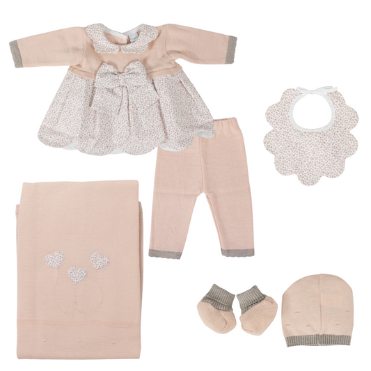 Set coordinato neonata in lana con vestina tema K123 Klaiadì