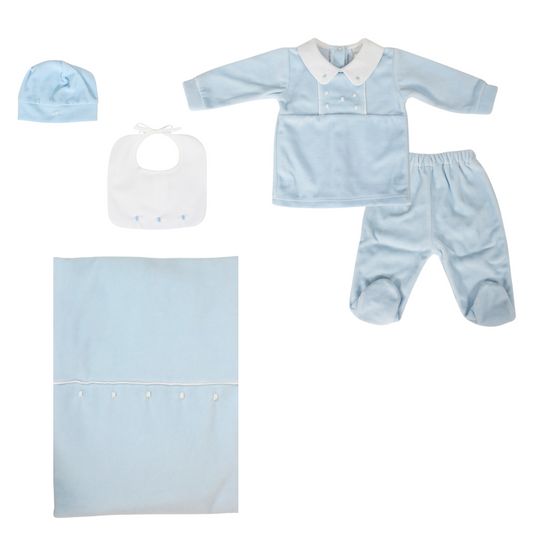 Set coordinato in ciniglia neonato con completo tema K115 Klaiadì