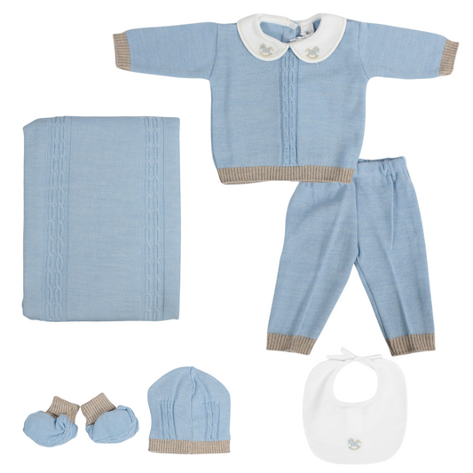 Set coordinato in lana neonato con completo tema K124 Klaiadì