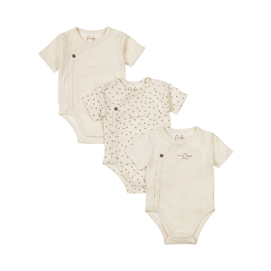 Body in cotone biologico neonato unisex a 2 strati  WN1242 DIRKJE NOOS