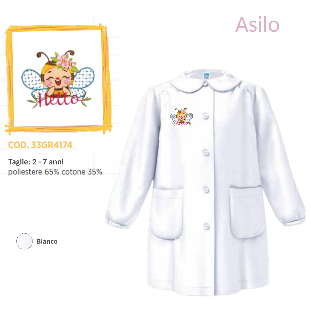 Grembiule Asilo Femmina Siggi 33Gr4174 Bnc