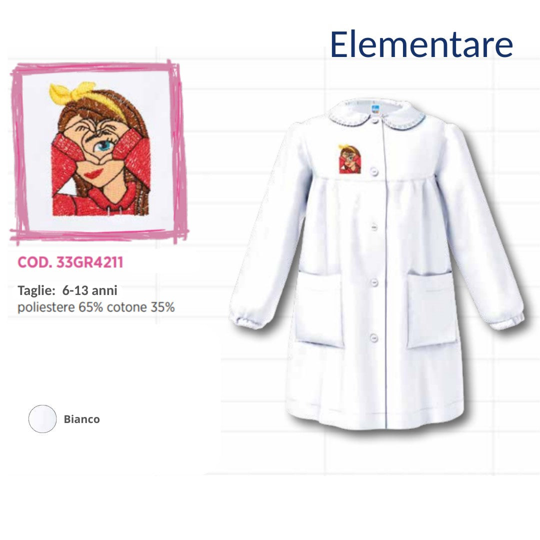 Grembiule Scuola Elementare Femmina Siggi 33Gr4211 Bnc