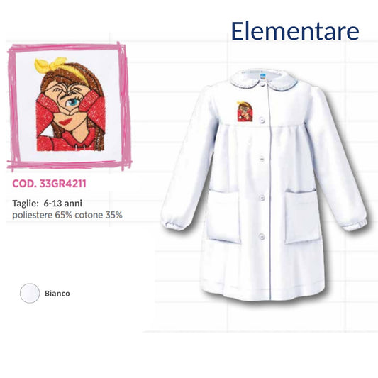 Grembiule Scuola Elementare Femmina Siggi 33Gr4211 Bnc